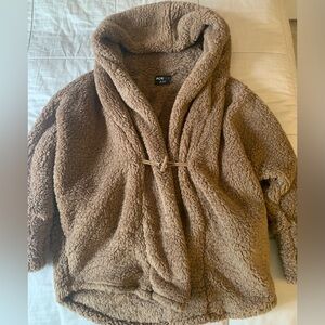 𝐏𝐑𝐈𝐂𝐄 𝐅𝐈𝐑𝐌 🎀 POPFLEX Faux Sherpa Cocoon Coat - Teddy Bear Brown